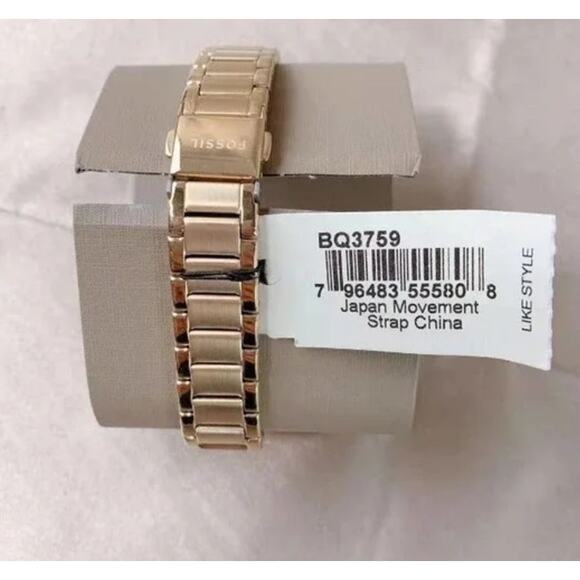 Fossil BQ3759 Rye Three-Hand Gold-Tone Stainless Steel Watch - Picture 8 of 8